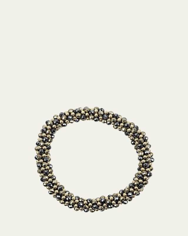 14K Yellow Gold Pyrite Bracelet